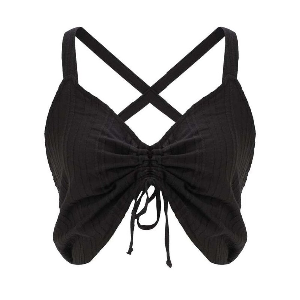 Else Ponza Crop Top in Black, Size Small. New with Tags.